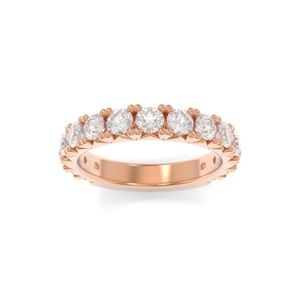 1.5 ctw rose gold diamond band